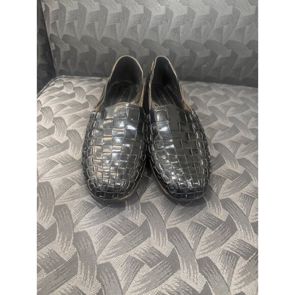 Stacy Adams Men\'s Black  Leather Croc-Style Slip-On Loafers 10.5. main image 4